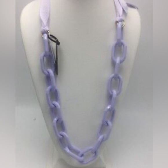 J.Crew Lilac Chain and Ribbon Necklace - Picture 2 of 4